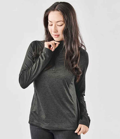 Stormtech HXR1W Stormtech Ladies Milano 1/4 Zip Pullover in Charcoal Heather