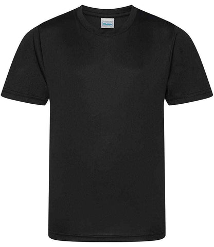 Just Cool JC020B Kids Cool Smooth T-Shirt in Jet Black