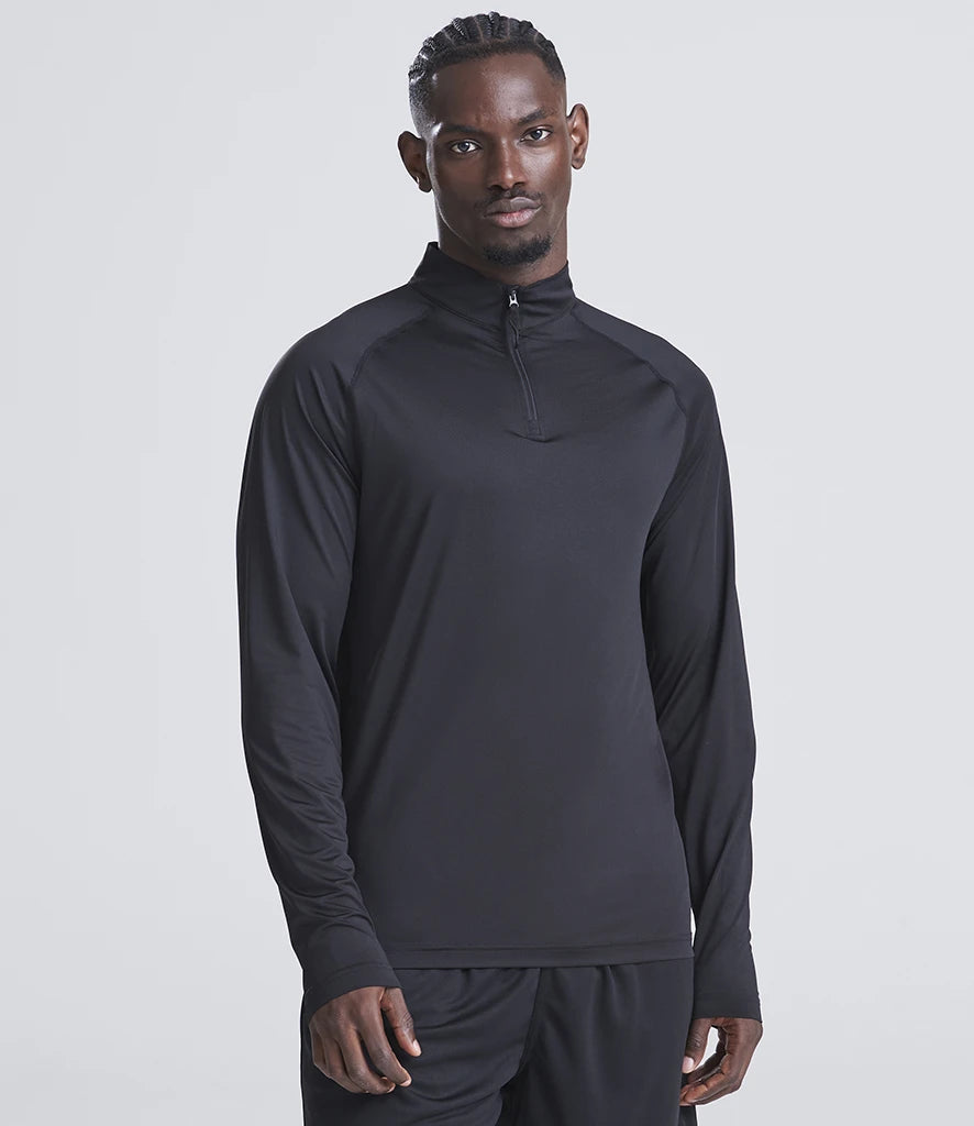 Just Cool JC230 AWDis Cool Lightweight Active 1/4 Zip Top in Jet Black