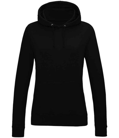 Just Hoods JH001F AWDis Ladies College Hoodie in Deep Black