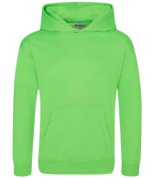 Just Hoods JH004B Kids Electric Hoodie in Electric Green