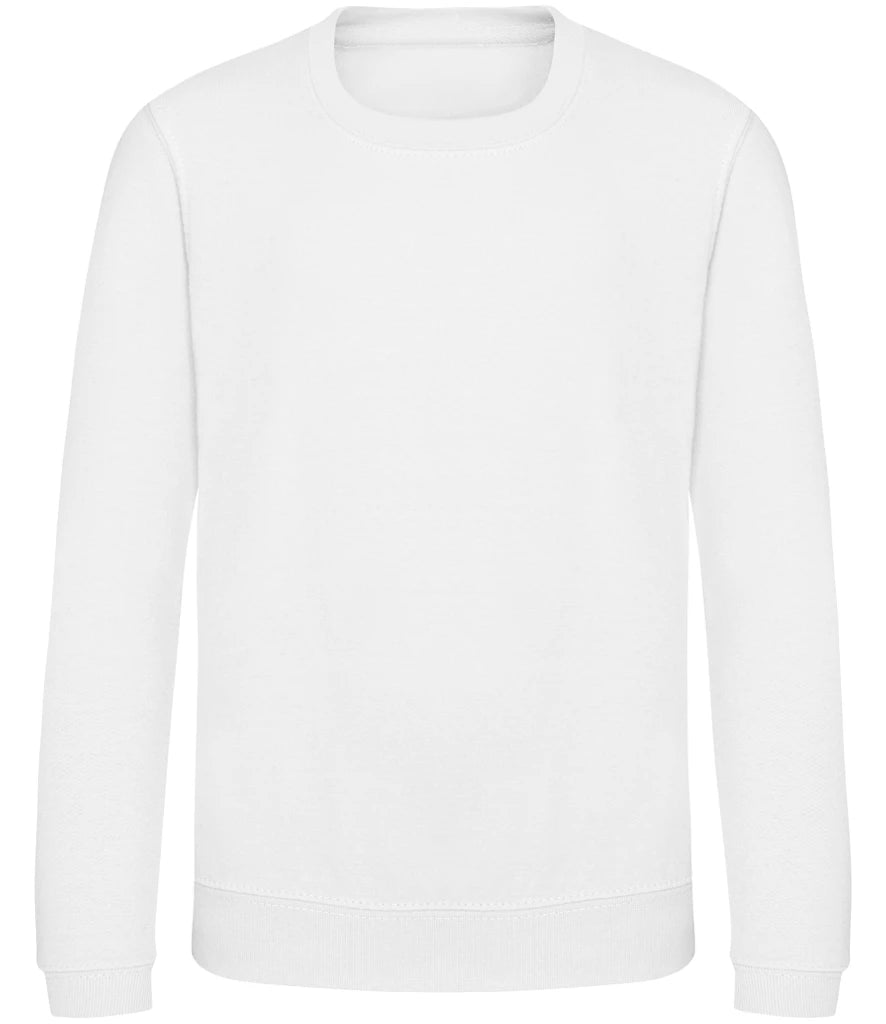 Just Hoods JH030B AWDis Kids Sweatshirt in Arctic White