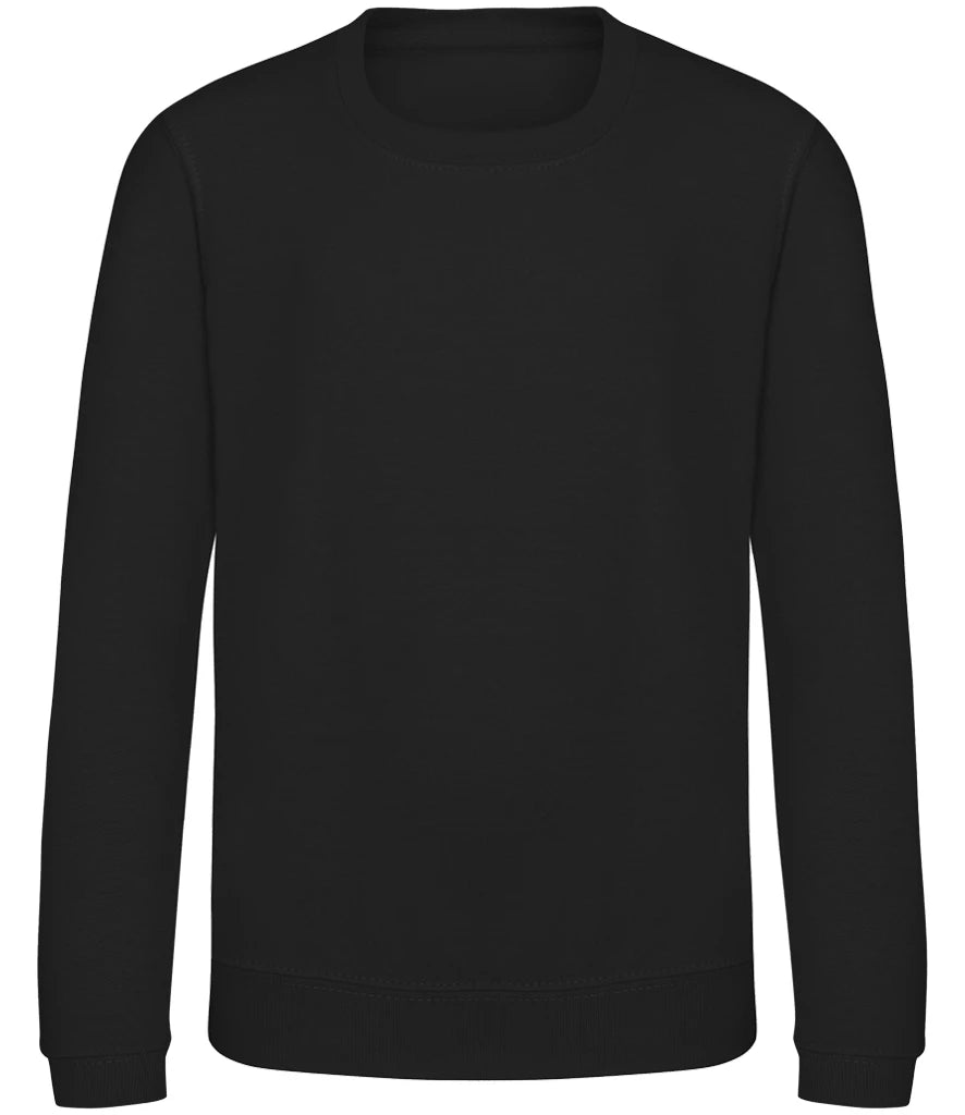 Just Hoods JH030B AWDis Kids Sweatshirt in Jet Black