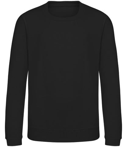 Just Hoods JH030B AWDis Kids Sweatshirt in Jet Black