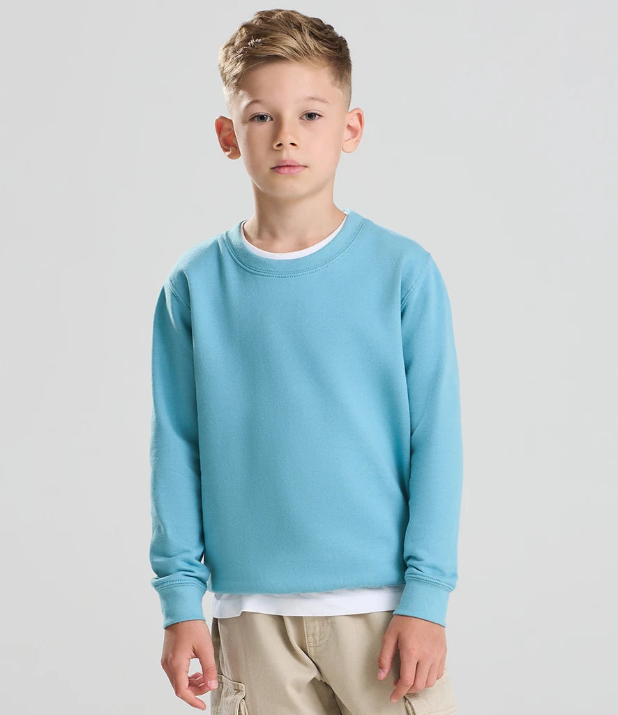 Just Hoods JH030B AWDis Kids Sweatshirt in Seafoam