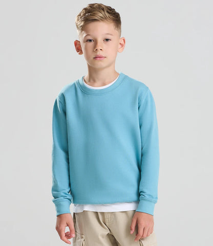 Just Hoods JH030B AWDis Kids Sweatshirt in Seafoam