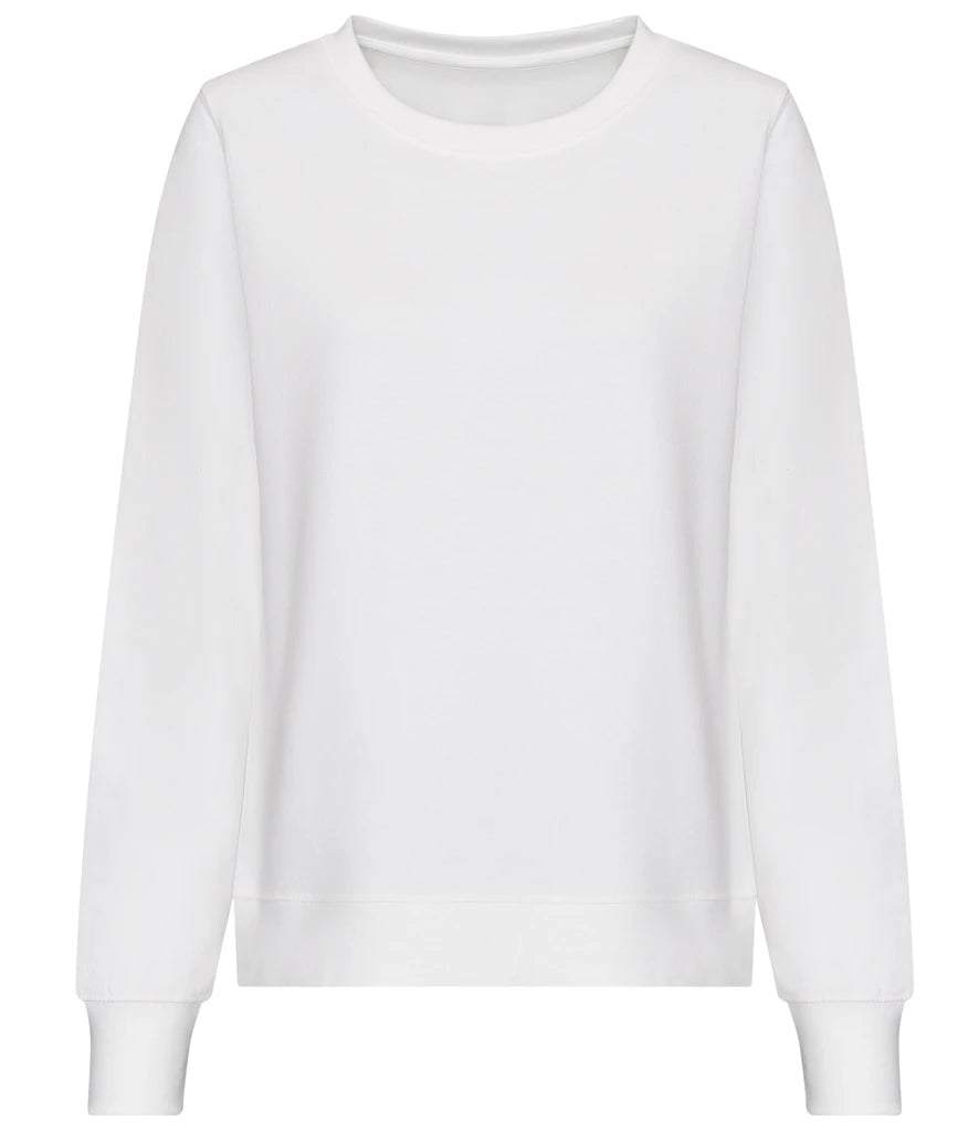 Just Hoods JH030F AWDis Ladies Sweatshirt in Arctic White