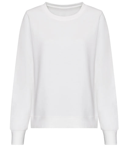 Just Hoods JH030F AWDis Ladies Sweatshirt in Arctic White