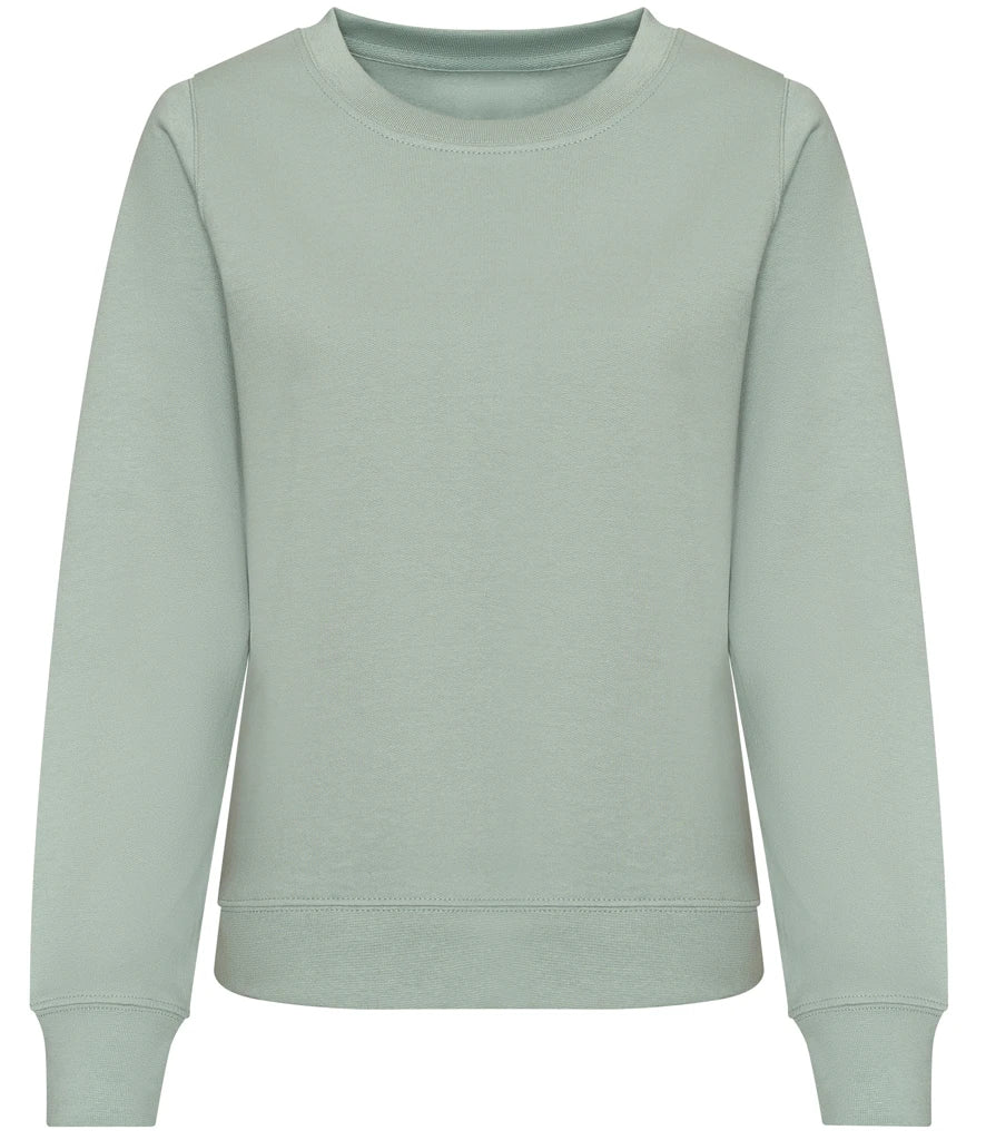 Just Hoods JH030F AWDis Ladies Sweatshirt in Dusty Green