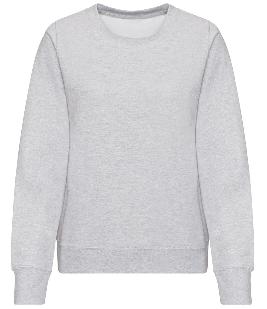 Just Hoods JH030F AWDis Ladies Sweatshirt in Heather Grey