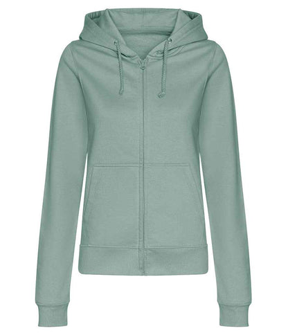 Just Hoods JH050F Ladies College Zoodie in Dusty Green