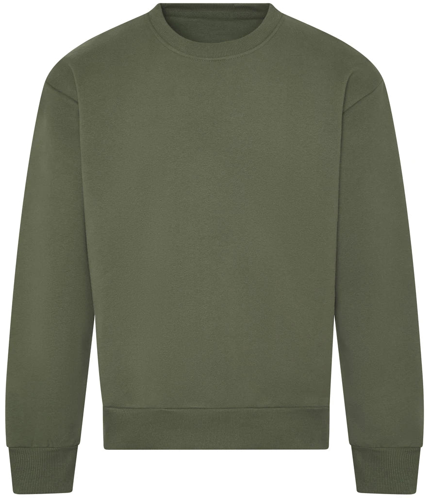 Just Hoods JH123 AWDis Signature Heavyweight Sweatshirt in Earthy Green