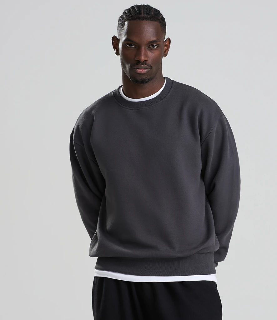 Just Hoods JH123 AWDis Signature Heavyweight Sweatshirt in Solid Charcoal