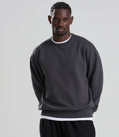 Just Hoods JH123 AWDis Signature Heavyweight Sweatshirt in Solid Charcoal