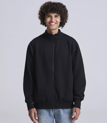 Just Hoods JH147 AWDis Campus Full Zip Sweatshirt in Deep Black