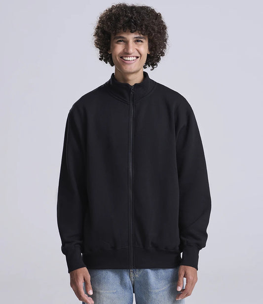 Just Hoods JH147 AWDis Campus Full Zip Sweatshirt in Deep Black