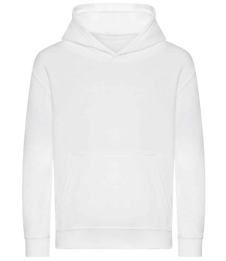 Just Hoods JH201B Kids Organic Hoodie in Arctic White