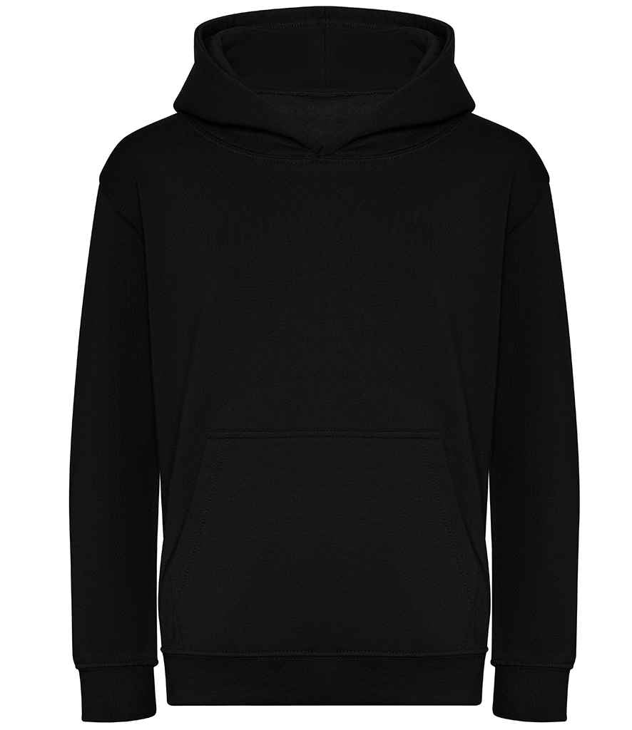 Just Hoods JH201B Kids Organic Hoodie in Deep Black
