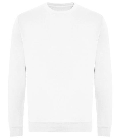 Just Hoods JH230 AWDis Unisex Organic Sweatshirt in Arctic White