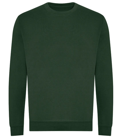 Just Hoods JH230 AWDis Unisex Organic Sweatshirt in Bottle Green