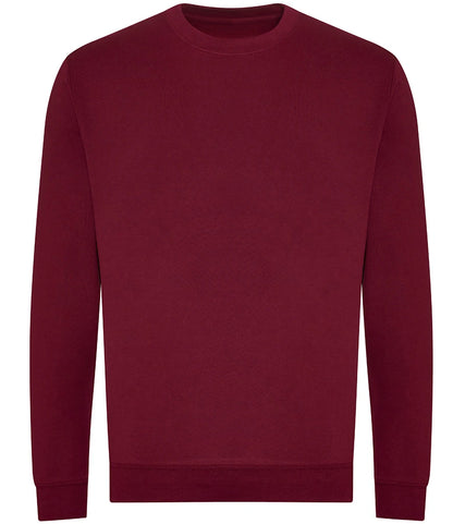 Just Hoods JH230 AWDis Unisex Organic Sweatshirt in Burgundy