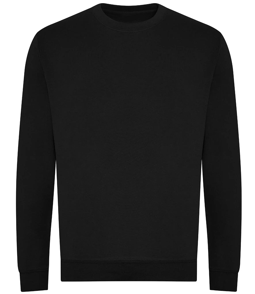 Just Hoods JH230 AWDis Unisex Organic Sweatshirt in Deep Black