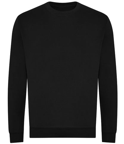 Just Hoods JH230 AWDis Unisex Organic Sweatshirt in Deep Black
