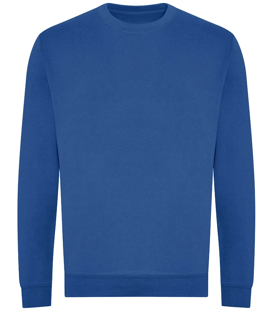 Just Hoods JH230 AWDis Unisex Organic Sweatshirt in Royal Blue