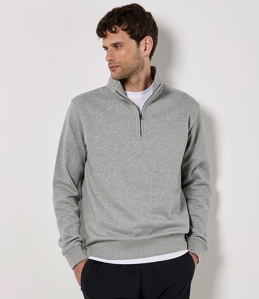 Kustom Kit K335 Kustom Kit 1/4 Zip Sweatshirt in Heather Grey