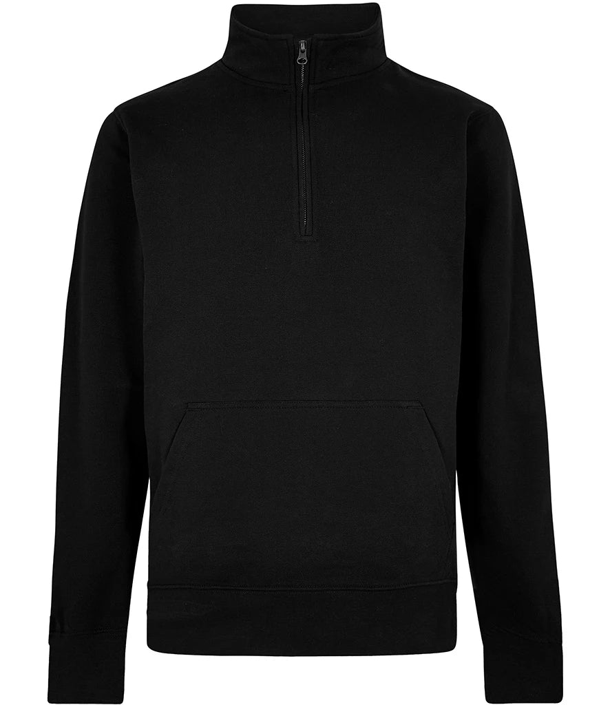 Kustom Kit K339 Kustom Kit Regular Fit 1/4 Zip Piqué Sweatshirt in Black