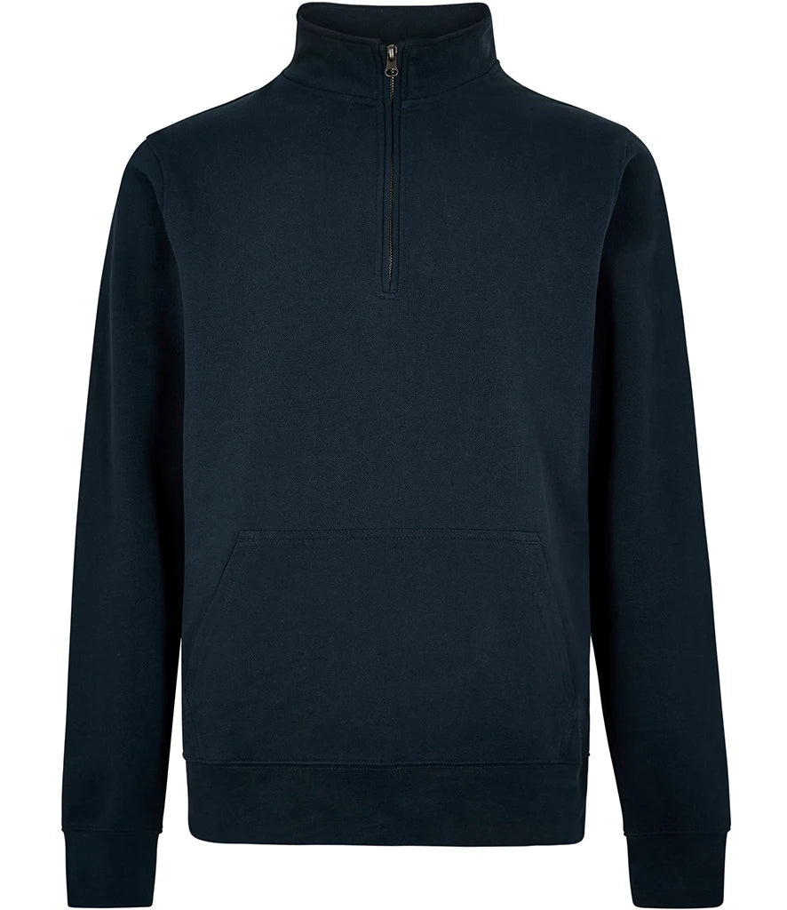 Kustom Kit K339 Kustom Kit Regular Fit 1/4 Zip Piqué Sweatshirt in Navy