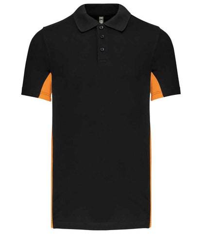 Kariban KB232 polo in Black/Orange