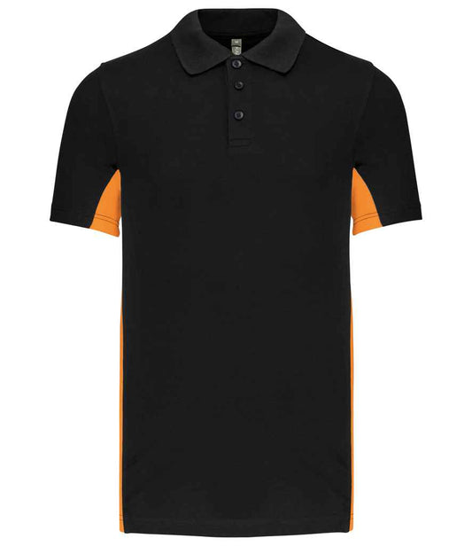Kariban KB232 polo in Black/Orange