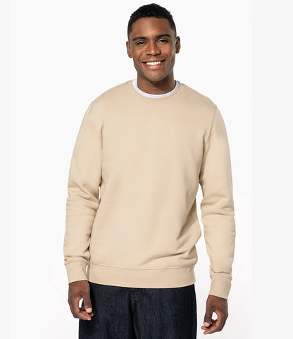 Kariban KB4025 Kariban Unisex Crew Neck Sweatshirt in Light Sand