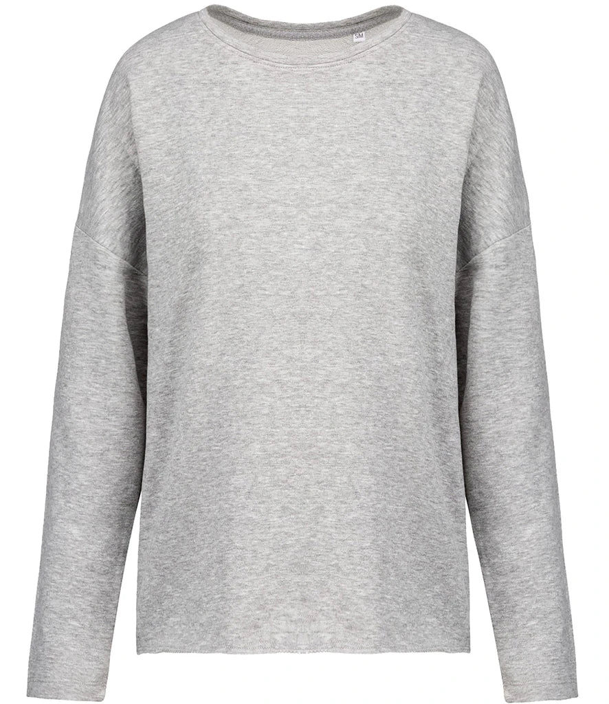 Kariban KB471 Kariban Ladies Oversized Sweatshirt in Light Grey