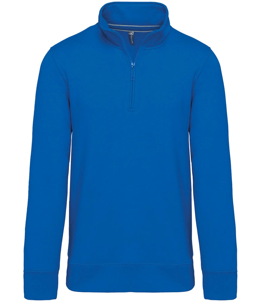 Kariban KB487 Kariban Zip Neck Sweatshirt in Light Royal Blue
