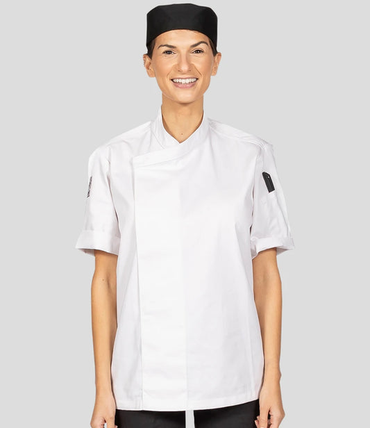 Le Chef LE002 Short Sleeve Academy Tunic in White