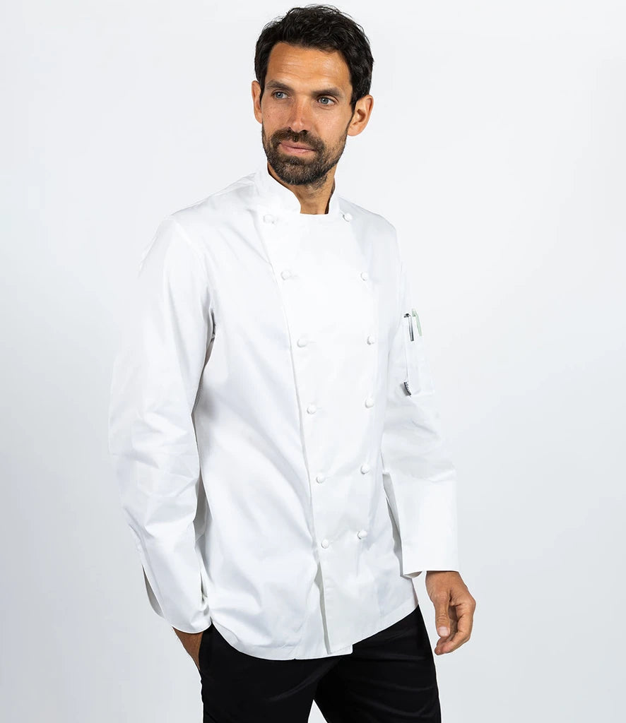 Le Chef LE011 Long Sleeve Luxe Jacket in White