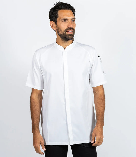 Le Chef LE013 Staycool Short Sleeve Jacket in White