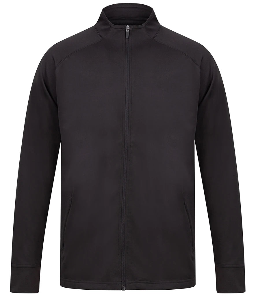 Finden & Hales LV871 Finden + Hales Knitted Tracksuit Top in Black/Black
