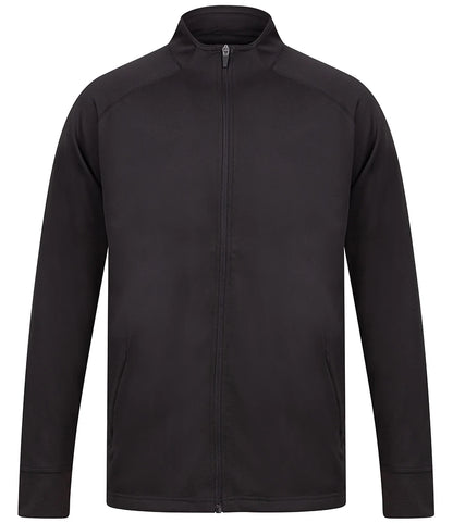 Finden & Hales LV871 Finden + Hales Knitted Tracksuit Top in Black/Black