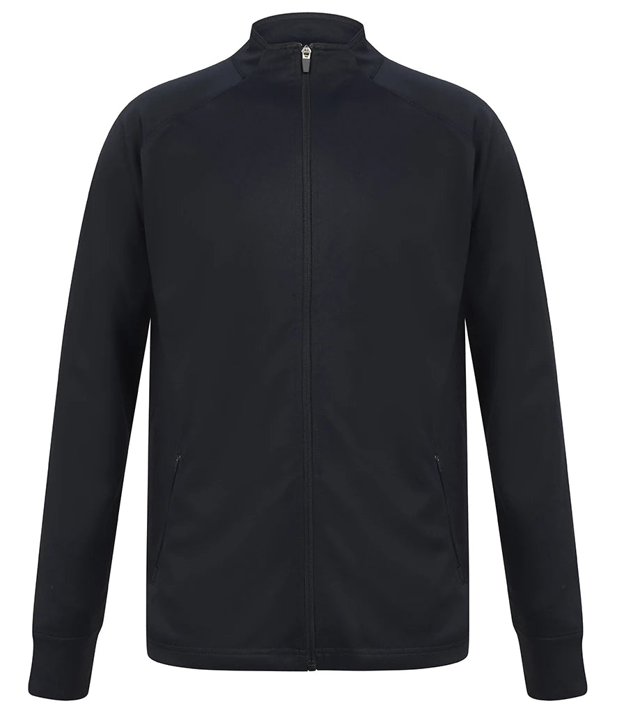 Finden & Hales LV871 Finden + Hales Knitted Tracksuit Top in Navy/Navy