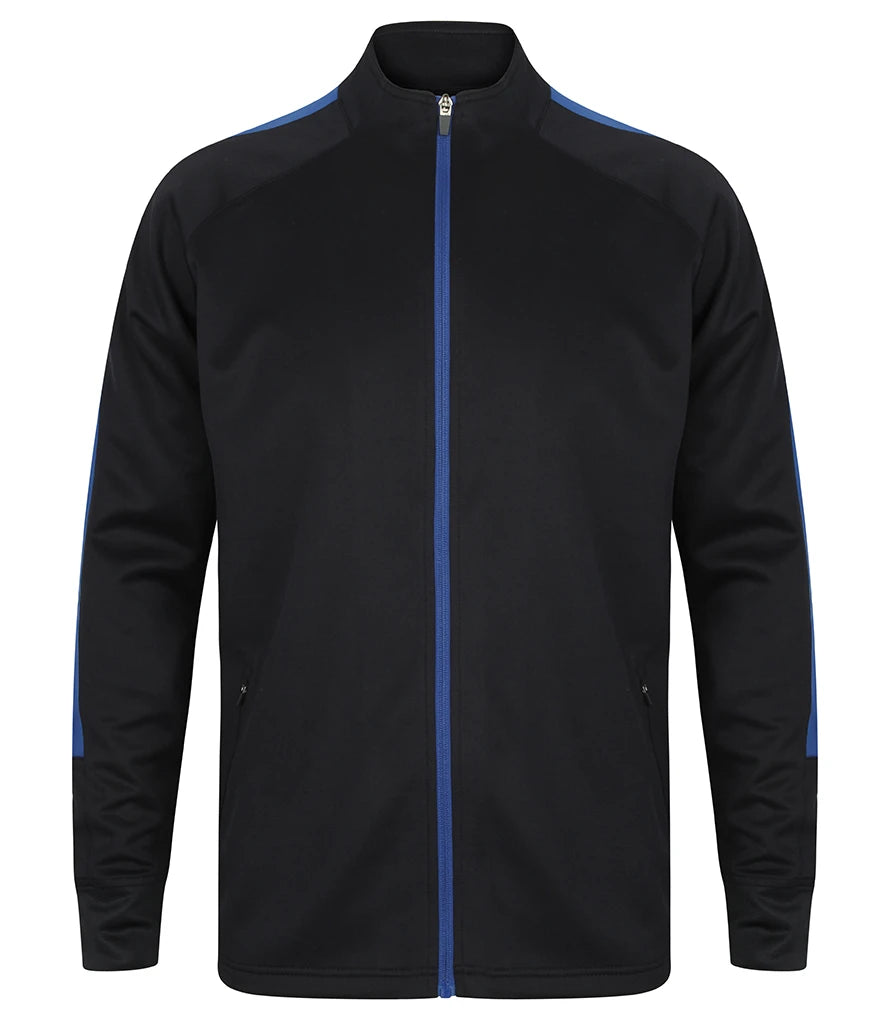 Finden & Hales LV871 Finden + Hales Knitted Tracksuit Top in Navy/Royal Blue