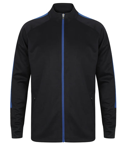 Finden & Hales LV871 Finden + Hales Knitted Tracksuit Top in Navy/Royal Blue