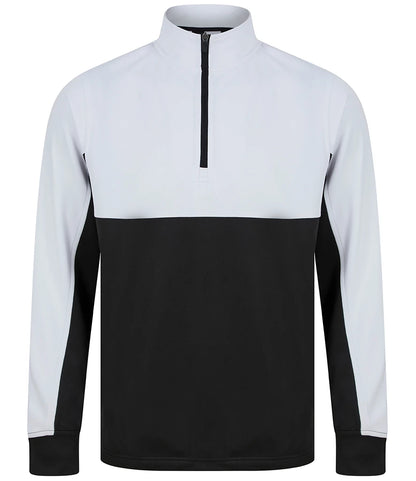 Finden & Hales LV874 Finden + Hales 1/4 Zip Tracksuit Top in Black/White