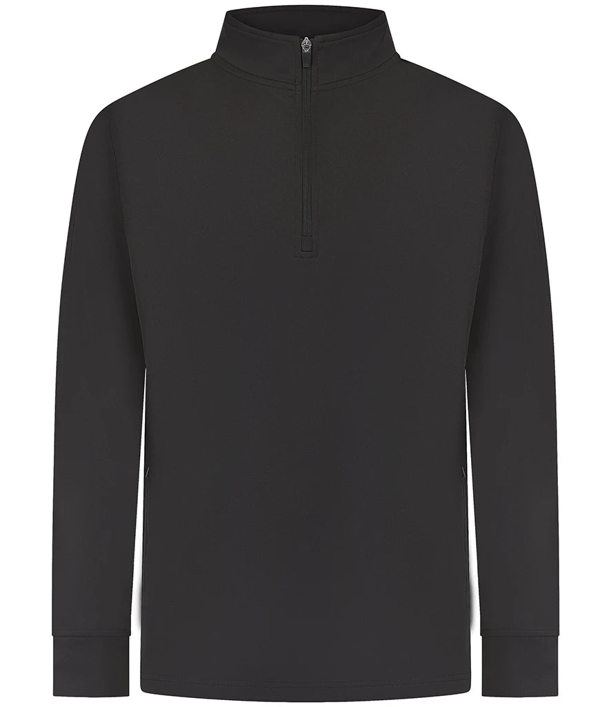 Finden & Hales LV874 Finden + Hales 1/4 Zip Tracksuit Top in Black