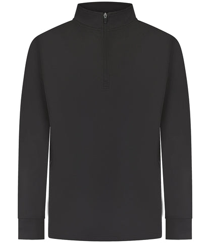 Finden & Hales LV874 Finden + Hales 1/4 Zip Tracksuit Top in Black