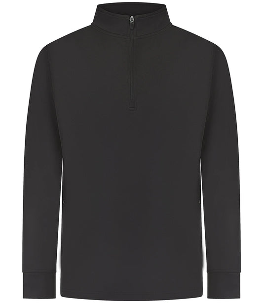 Finden & Hales LV874 Finden + Hales 1/4 Zip Tracksuit Top in Black