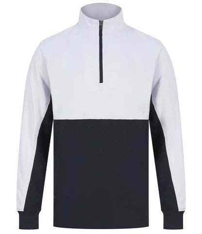 Finden & Hales LV874 Finden + Hales 1/4 Zip Tracksuit Top in Navy/White