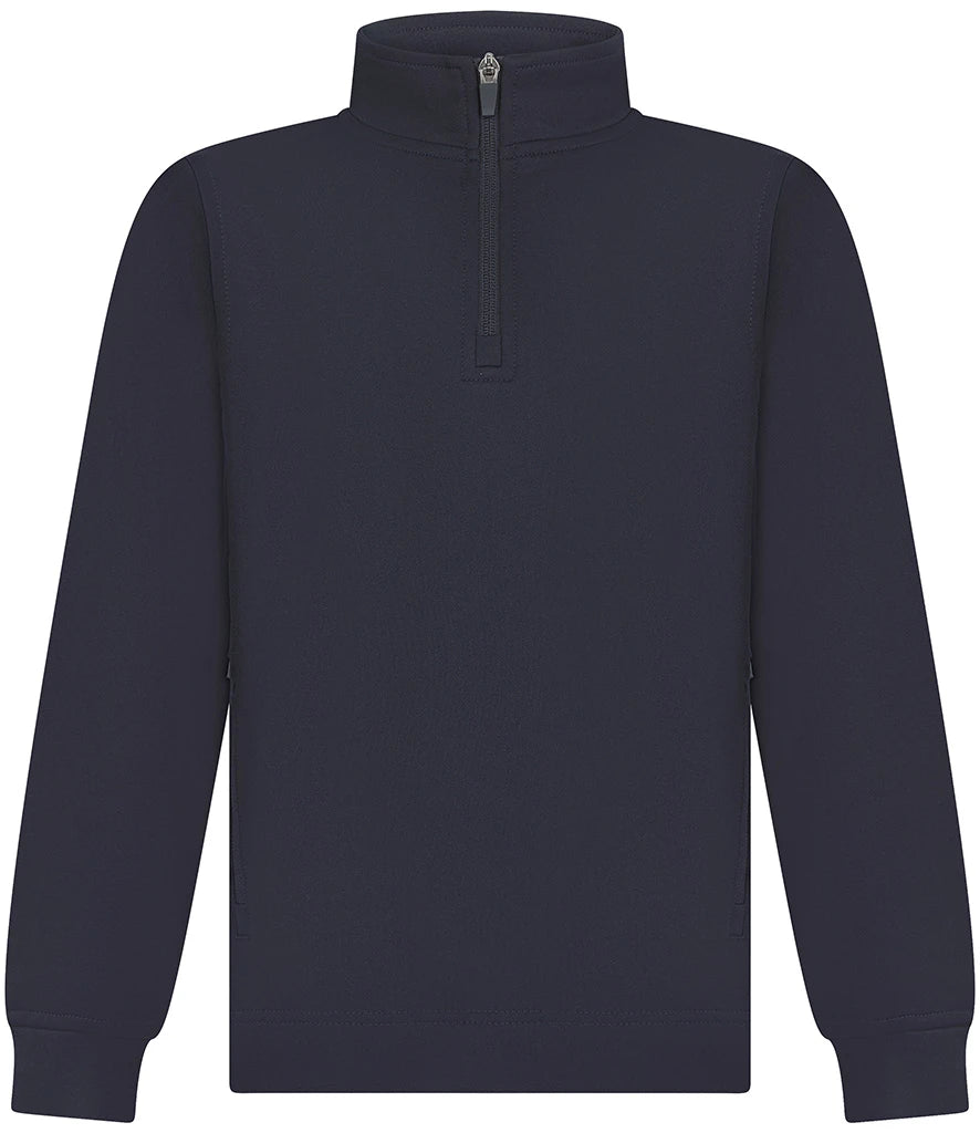 Finden & Hales LV875 Finden + Hales Kids 1/4 Zip Tracksuit Top in Navy